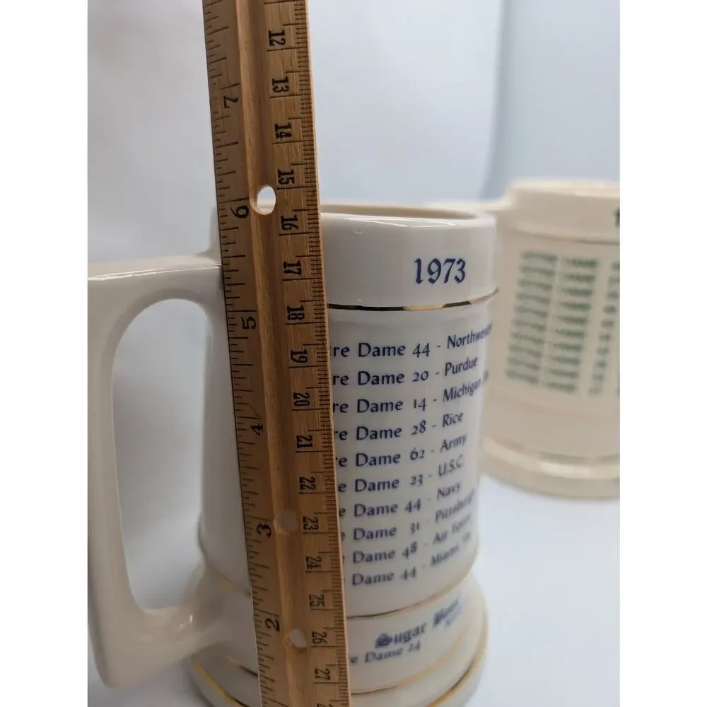 Vintage 1973 Notre Dame Fighting Irish National Champions Football Stein Mug